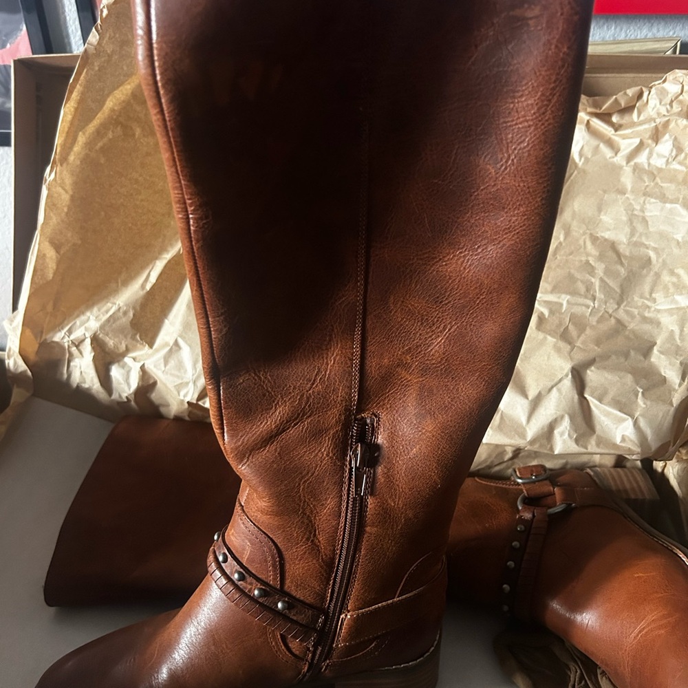 Lucky Brand Brown Leather Boots
